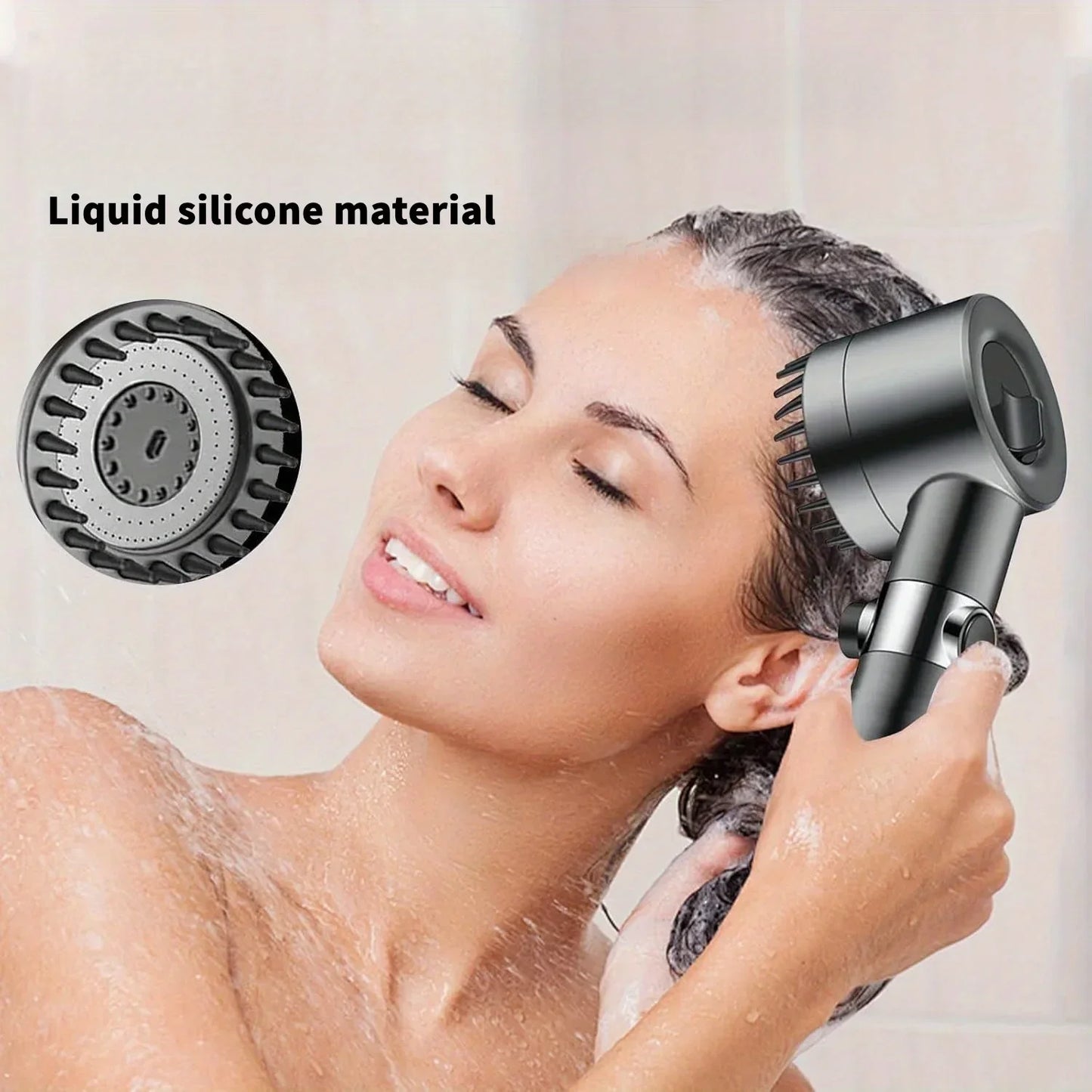 2025 New Ion Drop Shower Head with Handheld Filter Shower, Turbocharger with Multiple Spray Modes, Built-In Filter On/Off Switch
